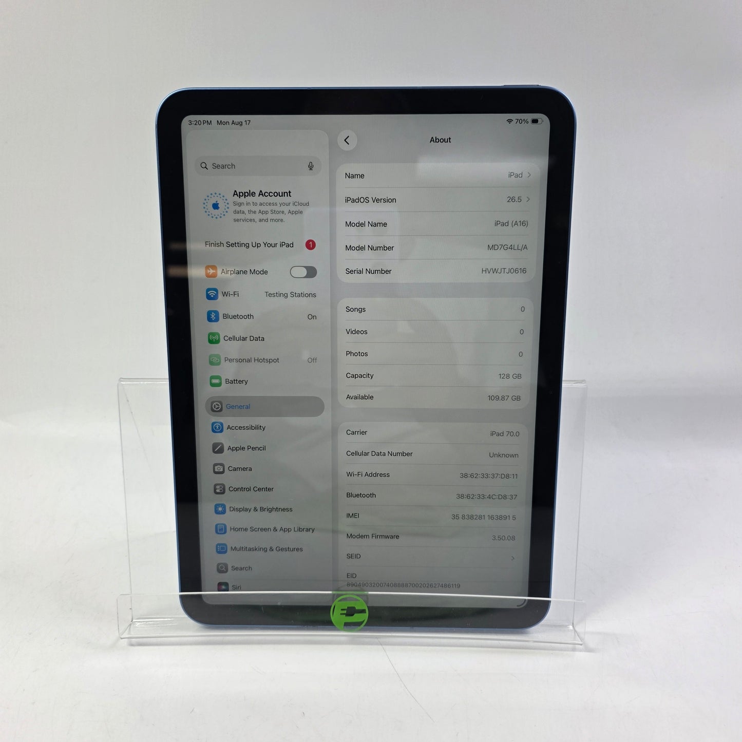Apple iPad 11" (A16) 128GB Blue MD7G4LL/A