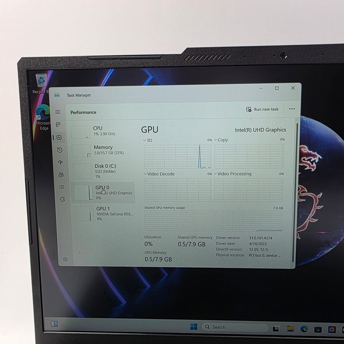 MSI Cyborg 15 A13VE 15.3 i7-13620H 2.4GHz 16GB RAM 512GB GeForce RTX 4050