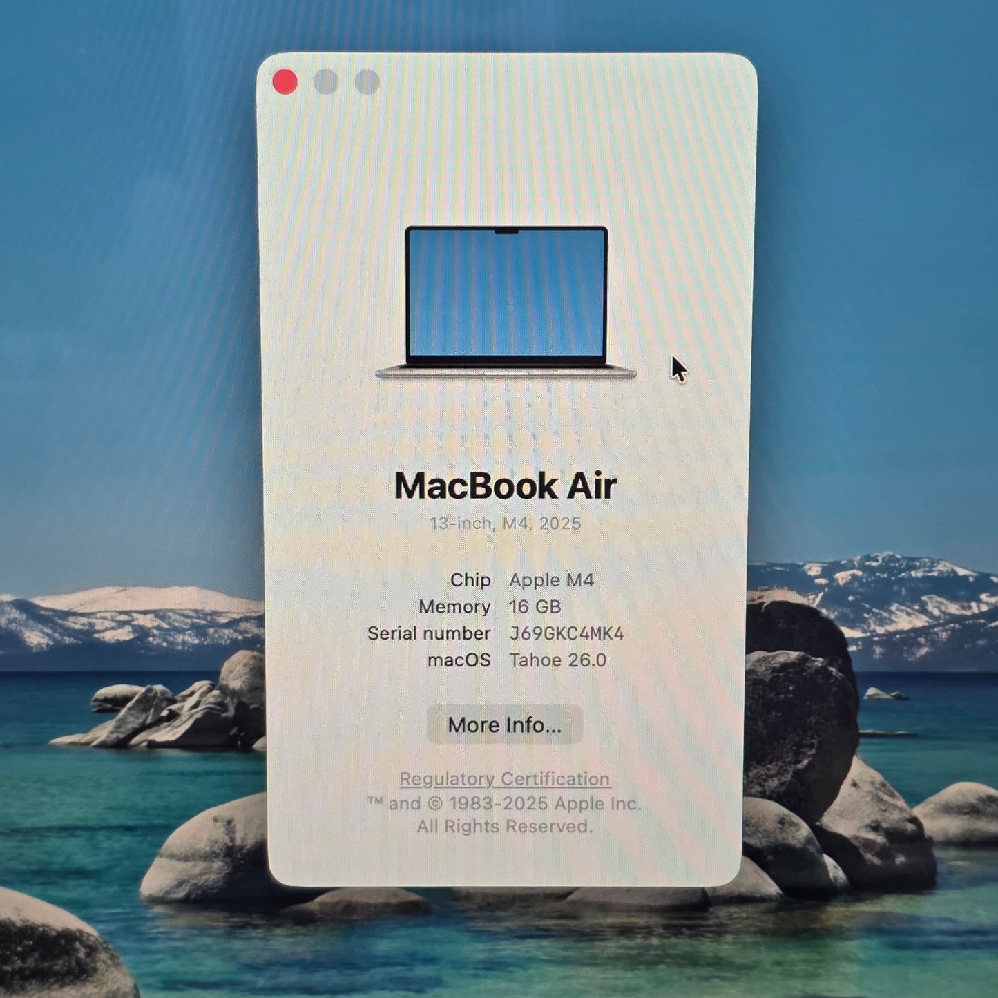 2025 Apple MacBook Air 13.6" M4 10C GPU 4.5GHz 16GB RAM 256GB SSD MW0W3LL/A