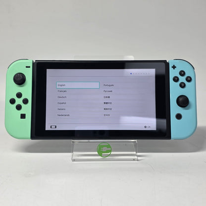 Nintendo Switch v1 Video Game Console HAC-001 Animal Crossing Edition