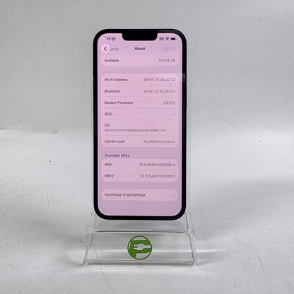 Factory Unlocked Apple iPhone 13 128GB Midnight MLA23LL/A