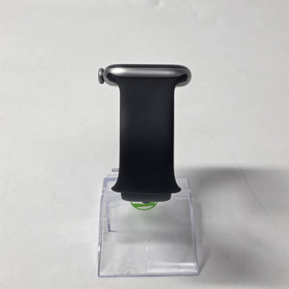 GPS Only Apple Watch Series 11 46MM Silver Aluminum Black Sport Band MEV44LW/A