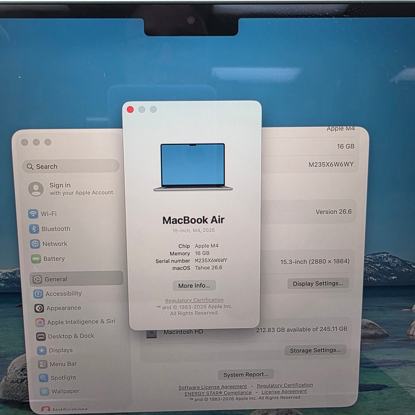 2025 Apple MacBook Air 15" M4 10C GPU 4.5GHz 16GB RAM 256GB SSD MC7A4LL/A