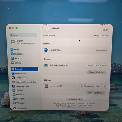 2025 Apple MacBook Air 15" M4 10C GPU 4.5GHz 16GB RAM 256GB SSD MC7A4LL/A