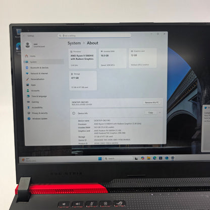 Asus ROG Strix G15 16" Ryzen 9 5980HX 3.3GHz 16GB RAM 512GB SSD AMD
