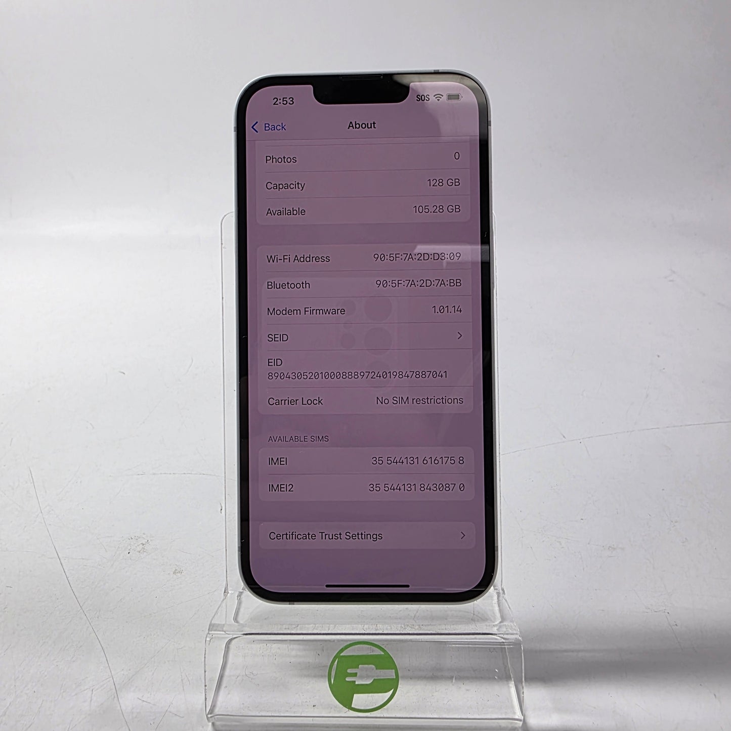 Factory Unlocked Apple iPhone 16e 128GB White MD0E4LL/A