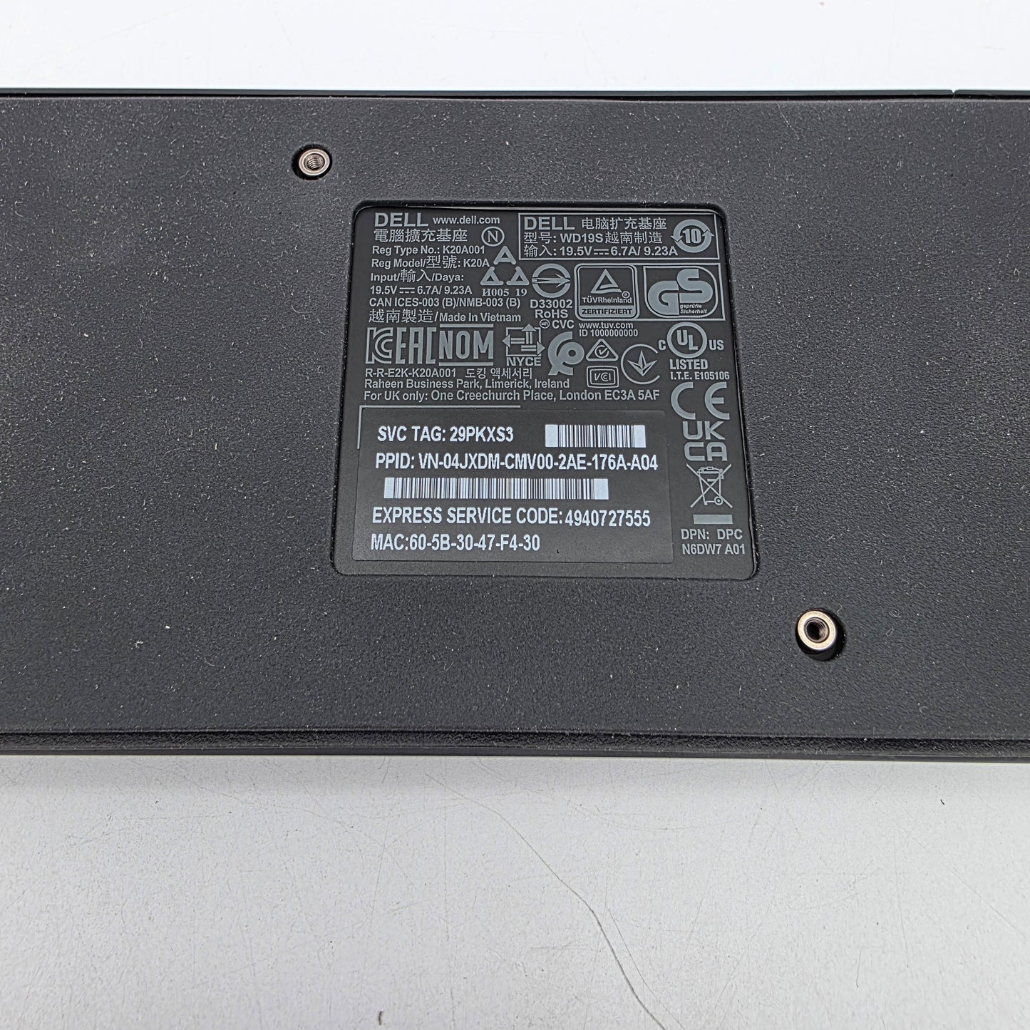 DELL WD19S 180W Docking Station