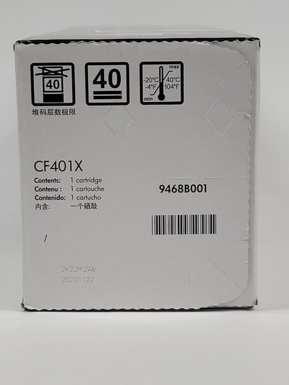 New HP 201X CF401X Cyan Print Cartridge
