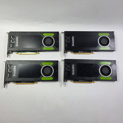 Lot of 4 Nvidia Quadro Graphics Cards GPUs P4000 Black