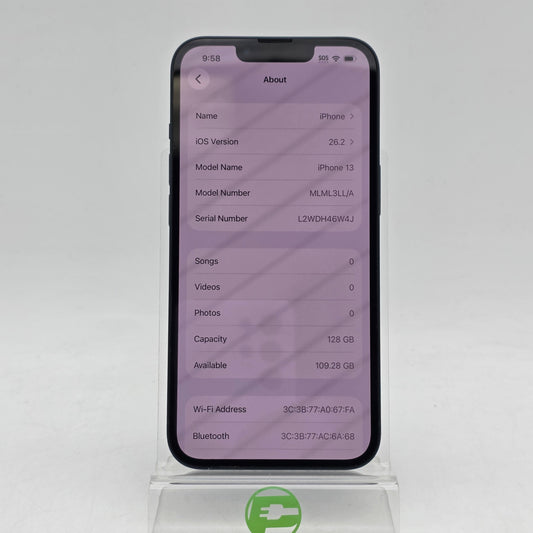 Factory Unlocked Apple iPhone 13 128GB Midnight MLML3LL/A